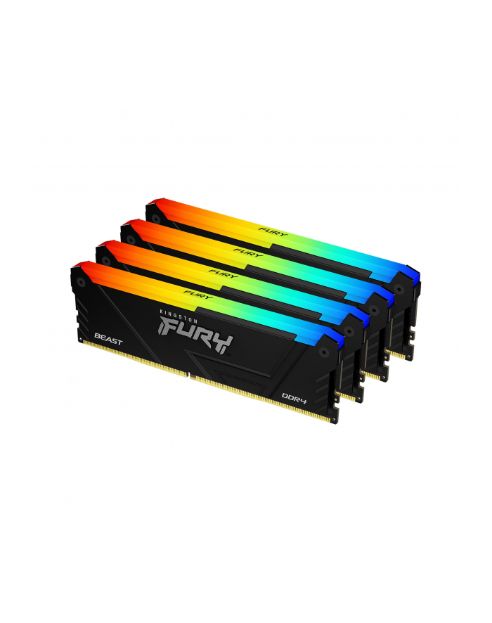 Pamięć DDR4 Kingston Fury Beast RGB 32GB (4x8GB) 3200MHz CL16 1,35V czarna główny