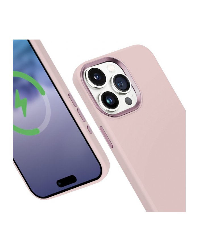 crong Etui Color Cover LUX Magnetic iPhone 15 Pro MagSafe Różowe główny