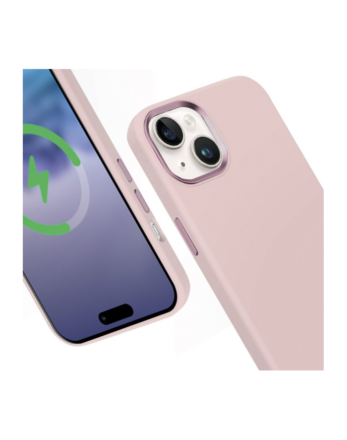 crong Etui Color Cover LUX Magnetic iPhone 15 Plus MagSafe Różowe główny