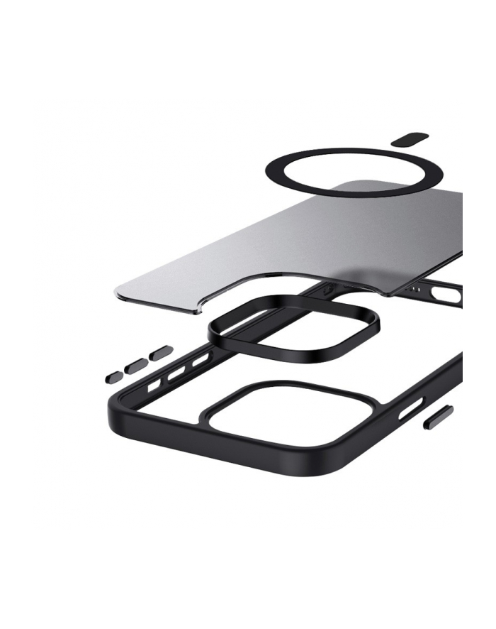 crong Etui Hybrid Frost MAG Cover iPhone 15 Pro MagSafe Czarne główny