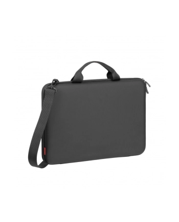 Etui do notebooka 14'' RIVACASE Antishock, twarde, z uchwytami i paskiem, z materiału wodoodpornego, czarne
