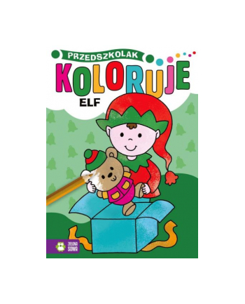 zielona sowa Książeczka Przedszkolak koloruje. Elf