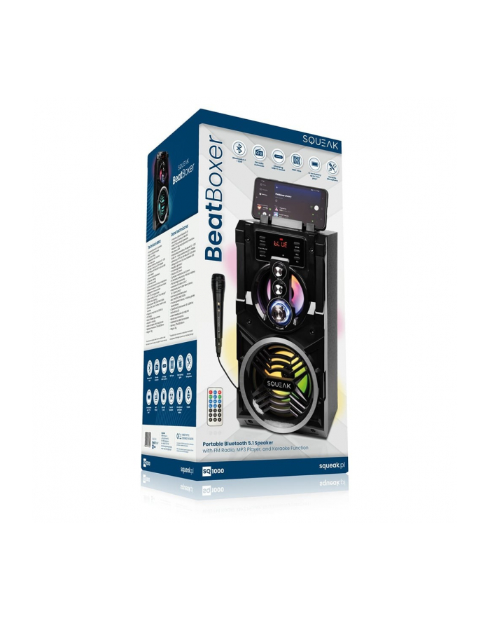 squeak Głośnik Bluetooth 5.1 z karaoke 20W SQ1000 Beatboxer główny