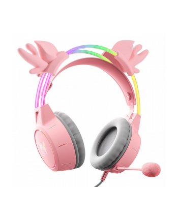 onikuma Słuchawki gamingowe X15 PRO Buckhorn różowe (przewodowe)