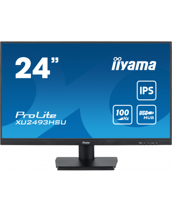 iiyama Monitor 23.8 cala  XU2493HSU-B6 IPS.HDMI.DP.2x2W.USBx2.FHD.SLIM.100Hz