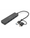 digitus Hub USB 3.0/Koncentrator 4-portowy SlimLine USB A + adapter USB-C 5Gbps, złącze zasilania USB-C - nr 7
