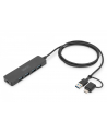 digitus Hub USB 3.0/Koncentrator 4-portowy SlimLine USB A + adapter USB-C 1,2m 5Gbps, złącze zasilania USB-C - nr 10
