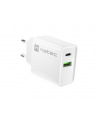 natec Ładowarka sieciowa Ribera 1x USB-A + 1x USB-C 20W Biała - nr 6