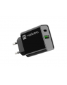 natec Ładowarka sieciowa Ribera 1x USB-A + 1x USB-C 20W Czarna - nr 1