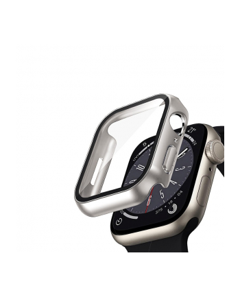 crong Etui ze szkłem Hybrid Watch Case Apple Watch 40mm Starlight