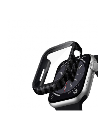 crong Etui ze szkłem Hybrid Watch Case Apple Watch 41mm Carbon