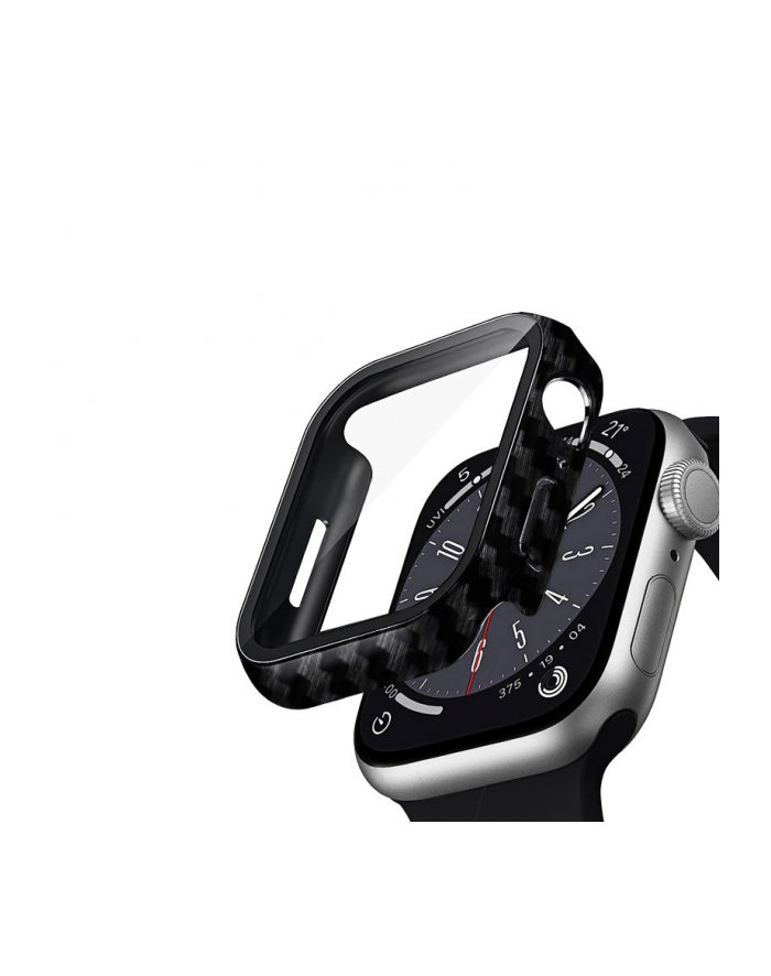 crong Etui ze szkłem Hybrid Watch Case Apple Watch 45mm Carbon główny