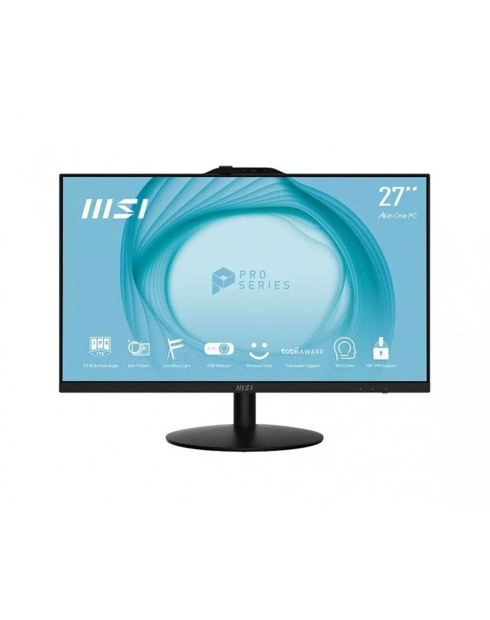 MSI PRO AP272P 14M-496(wersja europejska) Intel Core i5-14400 27inch FHD 2x8GB 512GB M.2 PCIe UMA 802.11 AX + BT 5.3 W11P Black główny