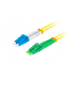 lanberg Patchcord światłowodowy sm lc/apc-lc/upc duplex 3.0mm lszh g657a1 0.5m żółty - nr 1