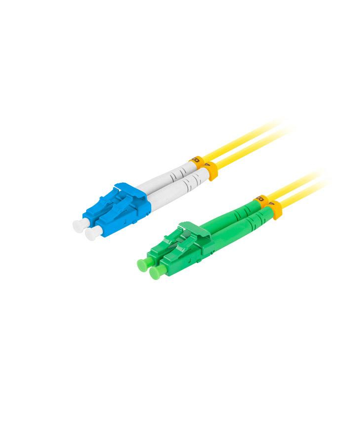 lanberg Patchcord światłowodowy sm lc/apc-lc/upc duplex 3.0mm lszh g657a1 0.5m żółty główny