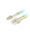 lanberg Patchcord światłowodowy mm lc/upc-sc/upc duplex 3.0mm om3 50/125 2m aqua - nr 6