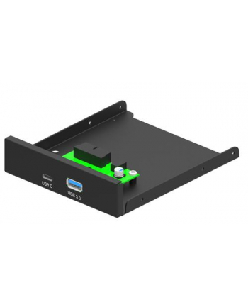 GEMBIRD Panel przedni PC wewnętrzny 3.5inch port USB 3.1 Typ-A + Typ-C czarny nr 2