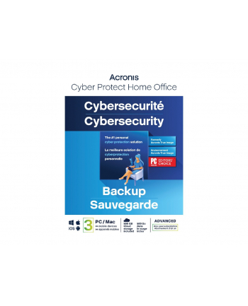 ACRONIS ESD Cyber Pczerwonyect Home Office Advanced Subscription 3 Computers + 500 GB ACRONIS Cloud Storage - 1 year subscription