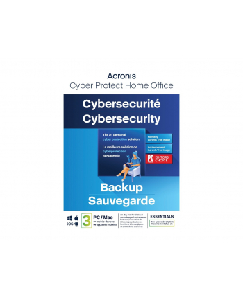 ACRONIS ESD Cyber Pczerwonyect Home Office Essentials Subscription 3 Computers - 1 year subscription