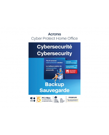ACRONIS ESD Cyber Pczerwonyect Home Office Premium Subscription 5 Computers + 1 TB ACRONIS Cloud Storage - 1 year subscription