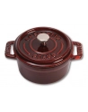 no name Mini garnek żeliwny okrągły Staub - 250 ml, Grenadynowy - nr 1