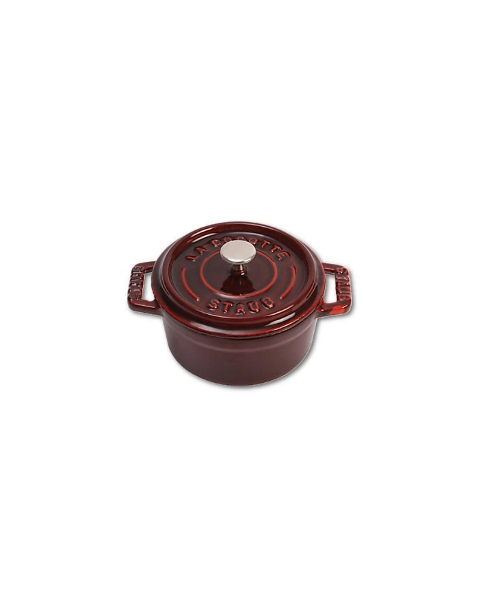 no name Mini garnek żeliwny okrągły Staub - 250 ml, Grenadynowy główny