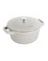 no name Garnek żeliwny okrągły Staub - 4 ltr, Biała trufla - nr 2