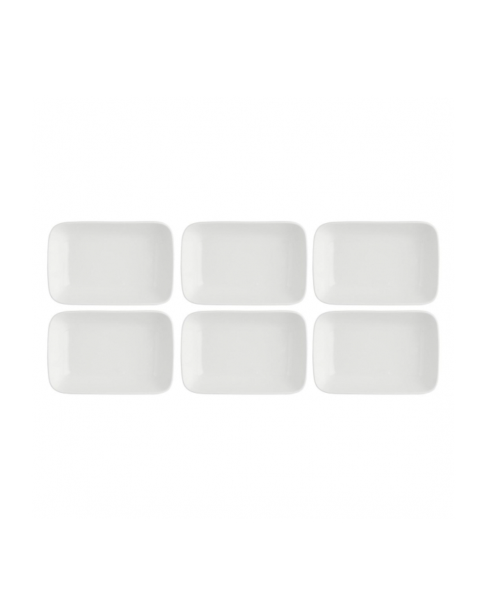 no name Zestaw 6 miseczek prostokątnych Essenziale New Age - Biały, 11 x 8 cm główny