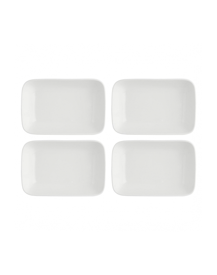 no name Zestaw 4 misek prostokątnych Essenziale New Age - Biały, 22 x 15 cm główny