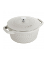 no name Garnek żeliwny okrągły Staub - 4 ltr, Biała trufla - nr 1