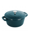 no name Garnek żeliwny okrągły Staub - 4 ltr, Morski - nr 1