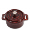 no name Mini garnek żeliwny okrągły Staub - 250 ml, Grenadynowy - nr 1