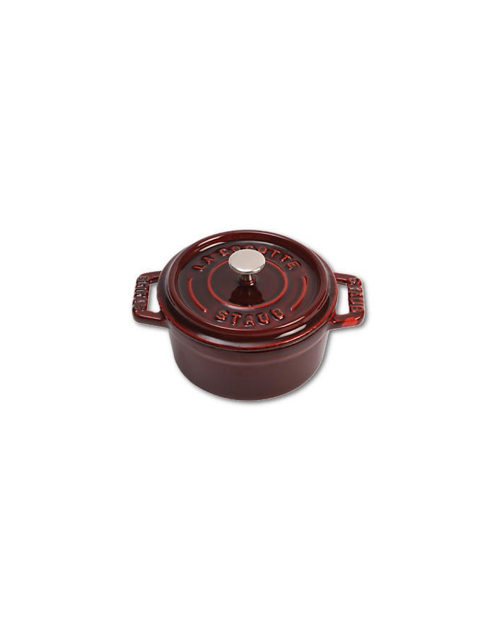 no name Mini garnek żeliwny okrągły Staub - 250 ml, Grenadynowy główny