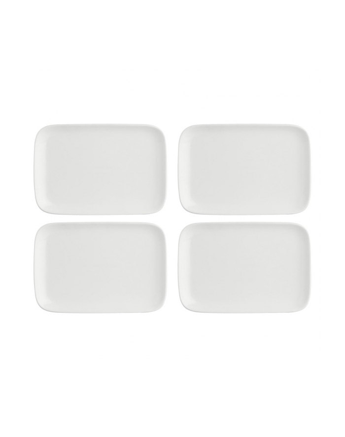 no name Zestaw 4 tac prostokątnych Essenziale New Age - Biały, 30 x 22 cm główny