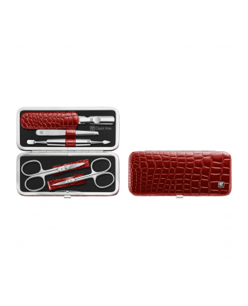 no name Zestaw do manicure Zwilling Classic Inox czerwone etui 5 elementów