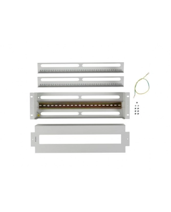 Panel dystrybucji napięć Lanberg 19'' 3U z szyną DIN TS-35 szary