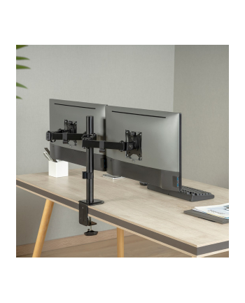 Uchwyt biurkowy na 2 monitory Maclean MC-754N VESA 75x75 oraz 100x100, 17-32'', 2x 9kg