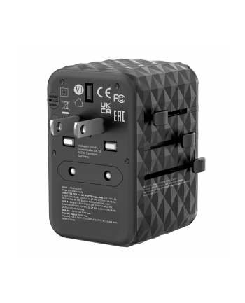 Adapter podróżny Verbatim UTA-05 GaN III globalny-globalny 2xUSB 2xUSB-C PD QC 4+