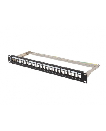 Patch panel pusty Lanberg PPKS-0924-B 24 port 1U 19'' do modułów keystone czarny