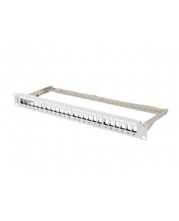 Patch panel pusty Lanberg PPKS-0924-S 24 port 1U 19'' do modułów keystone szary