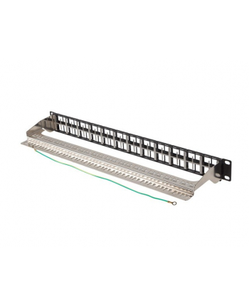 Patch panel pusty Lanberg PPKS-1248-B 24 port 1U 19'' do modułów keystone czarny