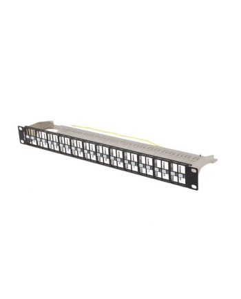 Patch panel pusty Lanberg PPKS-1248-B 24 port 1U 19'' do modułów keystone czarny