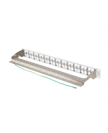 Patch panel pusty Lanberg PPKS-1248-S 24 port 1U 19'' do modułów keystone szary