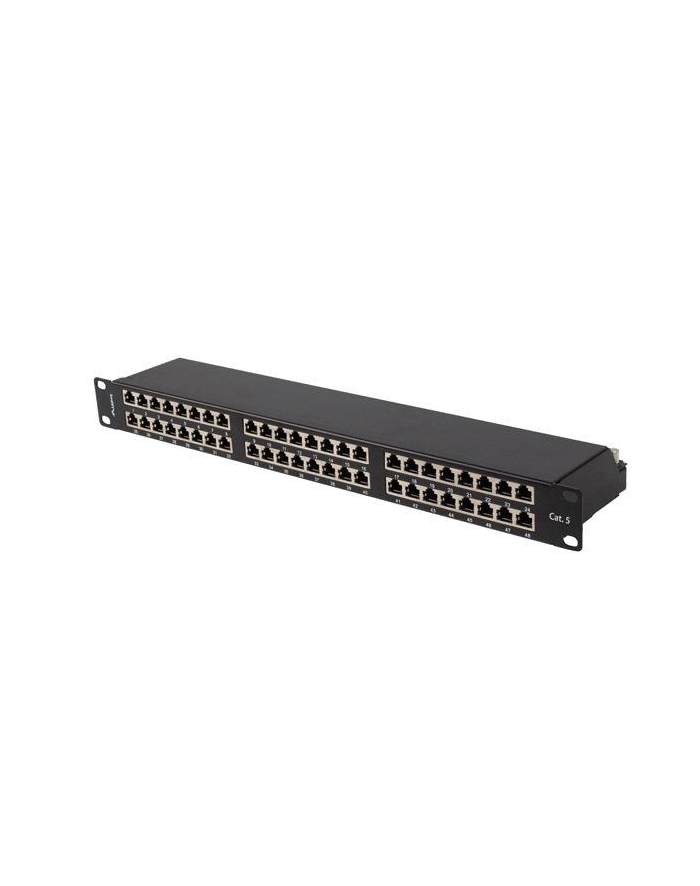 Patch panel Lanberg PPS5-1048-B 48 19'' port 1U kat.5E FTP ekranowany czarny główny