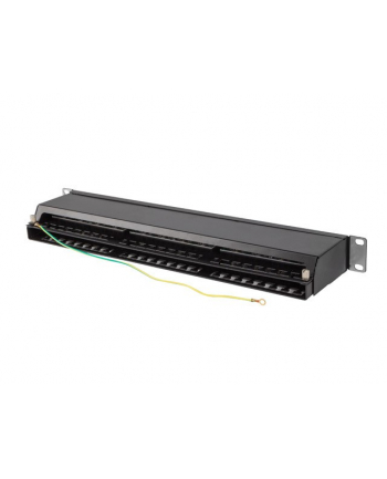 Patch panel Lanberg PPSA-1048-B 48 port 1U 19'' kat.6A FTP ekranowany czarny