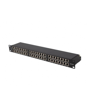 Patch panel Lanberg PPSA-1048-B 48 port 1U 19'' kat.6A FTP ekranowany czarny