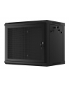 Szafa instalacyjna Lanberg rack wisząca 19'' 9U 600x450 drzwi perforowane czarna (flat pack) - nr 9