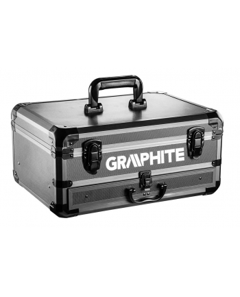 Zestaw Graphite Energy+ w walizce aluminiowej: wiertarko-wkrętarka z zdejmowanym uchwytem, 2 akumulatory 20Ah, ładowarka oraz 109 akcesoriów