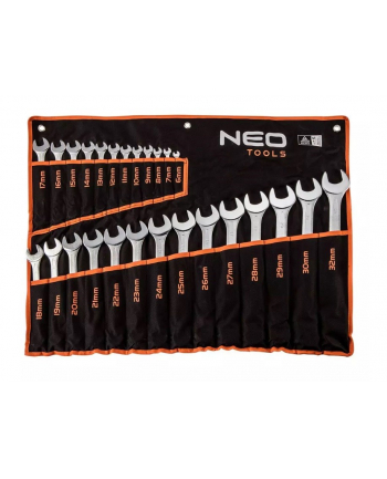 Klucze płasko-oczkowe Neo Tools 6-32 mm, zestaw 26 sztuk