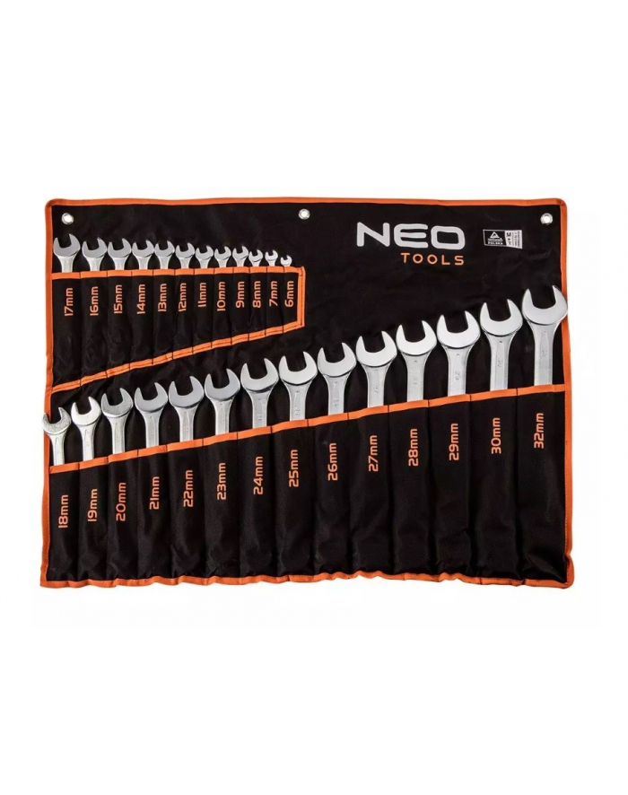 Klucze płasko-oczkowe Neo Tools 6-32 mm, zestaw 26 sztuk główny